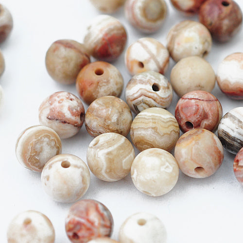 Crazy Lace agate gemstone ball brown / Ø 6 mm