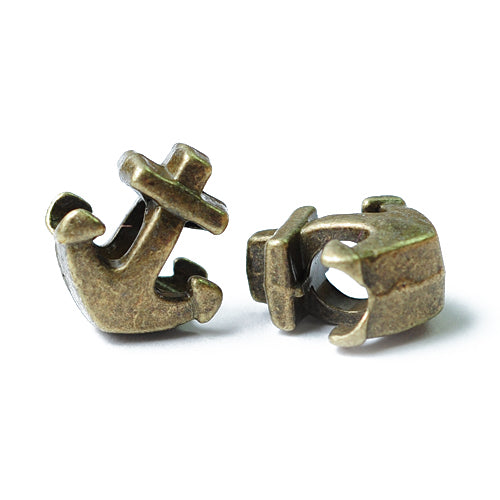 Anchor slider large hole / brass colored / 13 mm