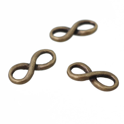 Infinity connector / brass colored / 18 mm