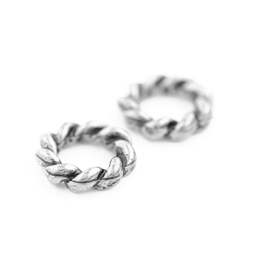 Cord ring solid / silver colored / Ø 12 mm