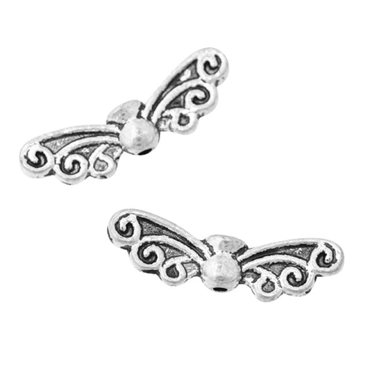 Angel wings / silver colored / 22x7mm