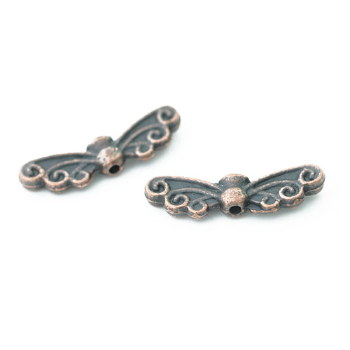 Angel wings / copper colored / 22x7mm