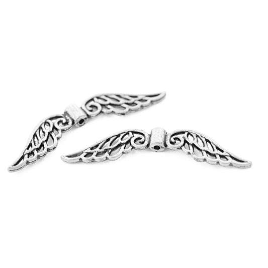 XL angel wings / silver colored / 52 mm