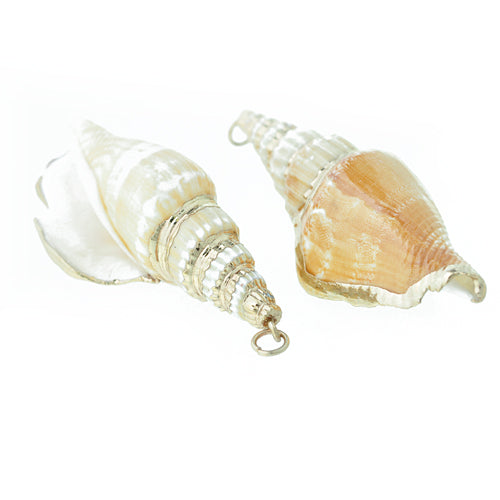 XL shell pendant / gold colored / 65 mm