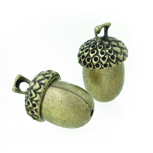 XL acorn pendant / brass colored / 24 mm