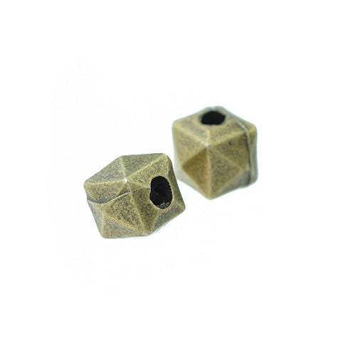 Dice Spacer / brass colored / 7 mm