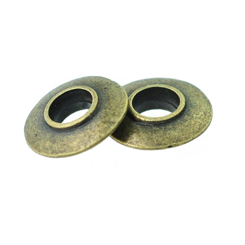 Large hole spacer / brass colored / Ø 14 mm