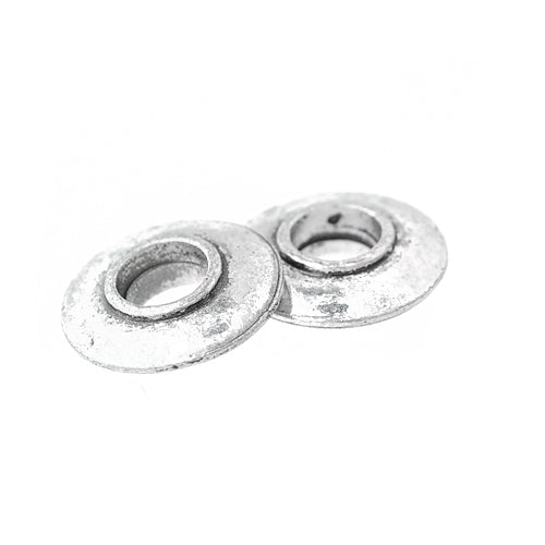 Large hole spacer / silver-colored / Ø 14 mm