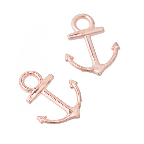 Anchor pendant / rose gold colored / 19 mm