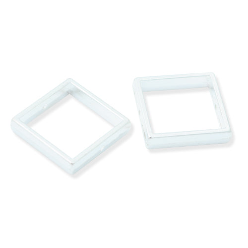 Square frame connector / silver colored / 11 mm