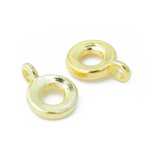 Charm holder for pendants / gold colored / 8 mm