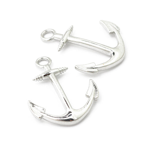 XL anchor pendant / silver colored / 32 mm