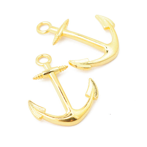 XL anchor pendant / gold colored / 32 mm