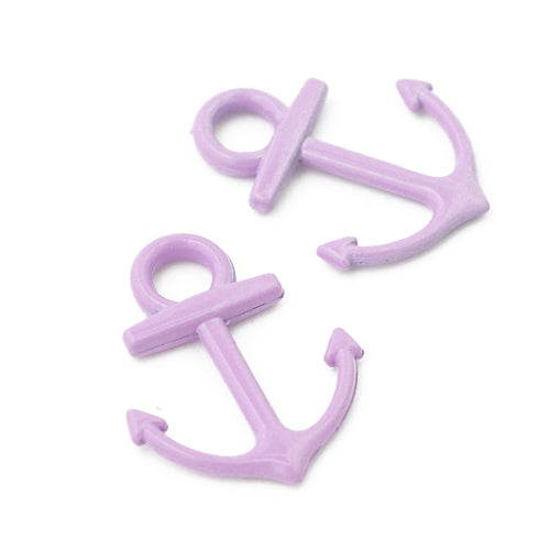 Anchor pendant lacquered / violet / 19 mm