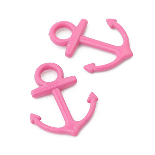 Anchor pendant lacquered / pink / 19 mm