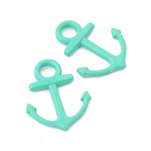 Anchor pendant lacquered / mint / 19 mm