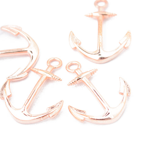 XL anchor pendant / rose gold colored / 32 mm