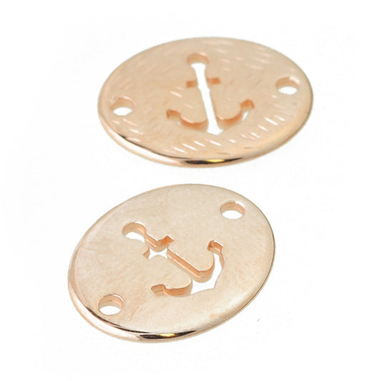 XL anchor connector oval / rose gold colored / 23 mm