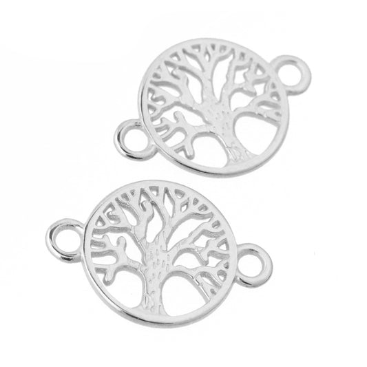 Tree of life connector / silver-colored / Ø 16 mm