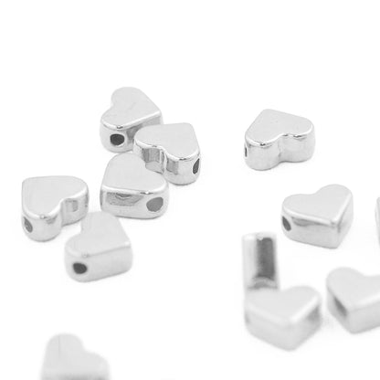 Heart deluxe / 999 silver plated / 6 mm