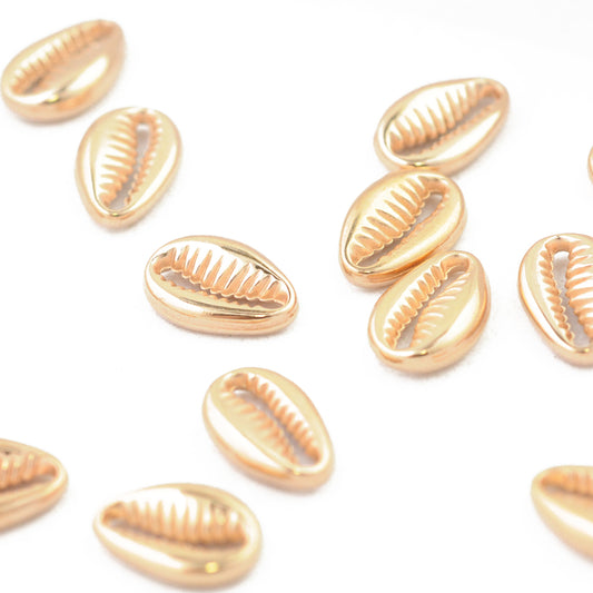 Cowrie shell / rose gold colored / 11 mm