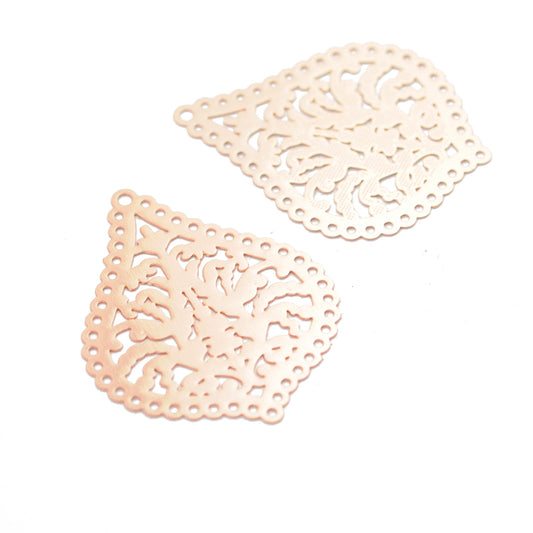 Filigree pendant Orient / rose gold colored / 24 mm