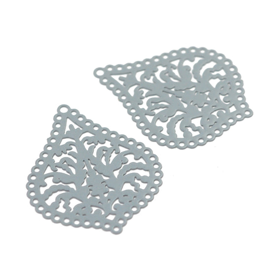 Filigree pendant Orient / gray / 24 mm