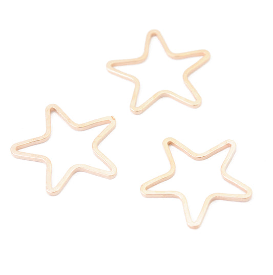 Open Star star / rose gold colored / Ø 16 mm