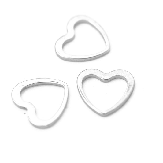 Heart stainless steel pendant / Ø 15 mm