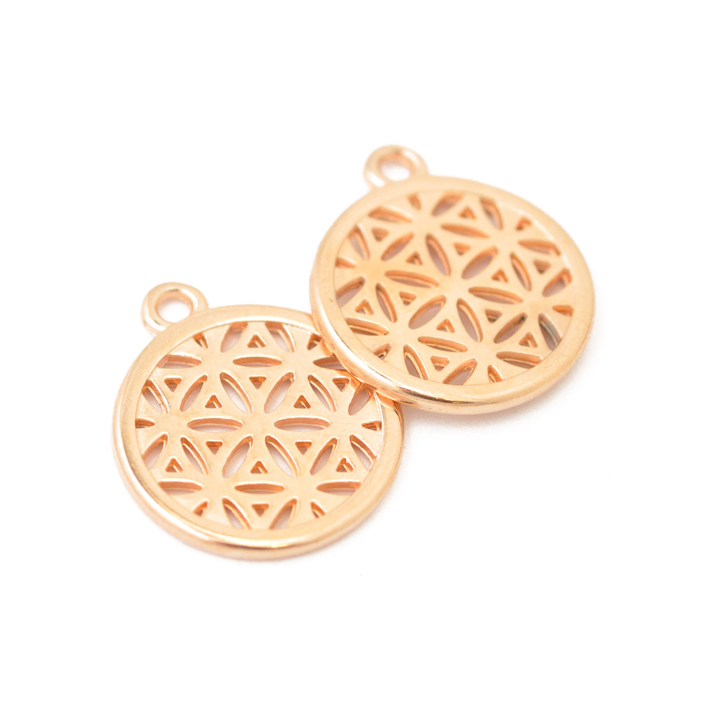 Flower of Life Pendant / rose gold colored / Ø 20mm