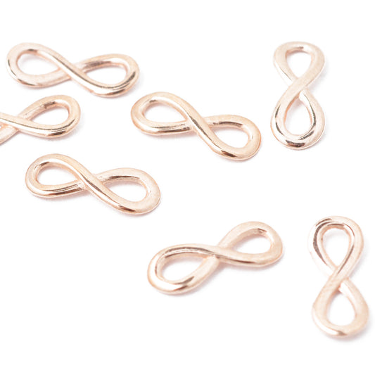 Infinity connector / rose gold colored / 18 mm