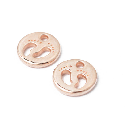 Baby Feet Pendant / rose gold colored / Ø 12 mm