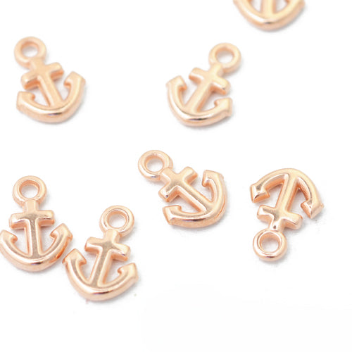 Anchor pendant // 24k rose gold plated // 9mm