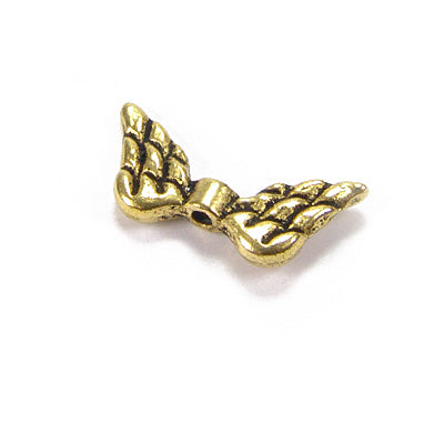 Angel wings / gold colored / 20x8mm