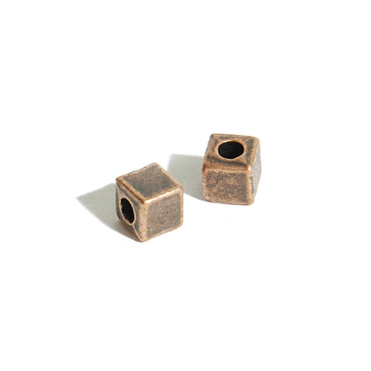 Dice spacer / copper colored / 4 mm