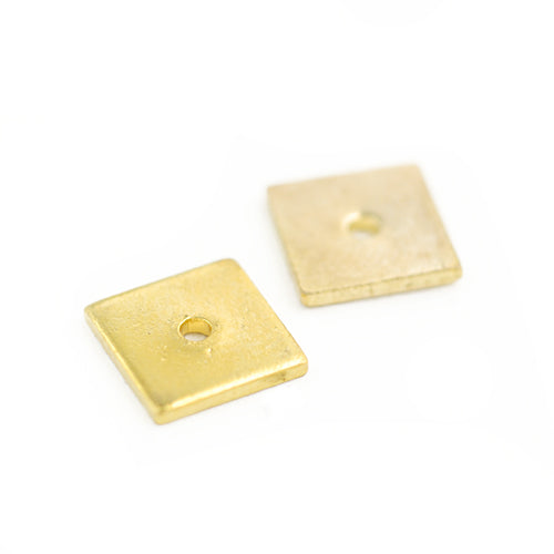 Square metal spacer / gold colored / 8 mm