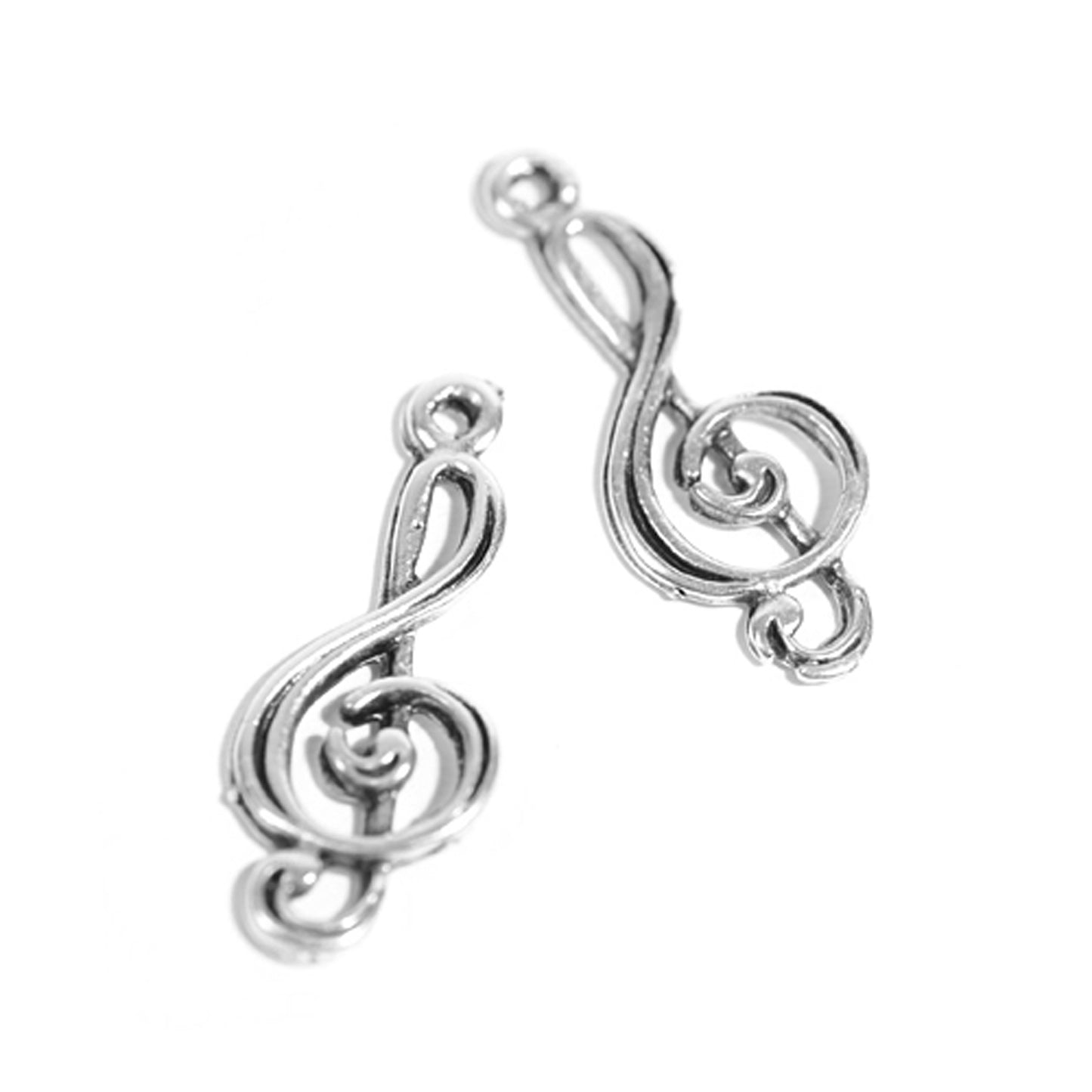 Clef Pendant / silver colored / 14 mm