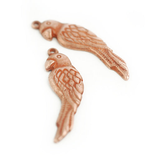 Parrot Pendant / copper colored / 26 mm