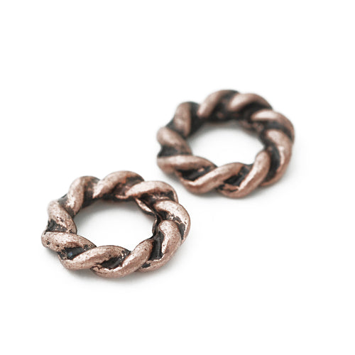 Cord ring solid / copper colored / Ø 12 mm