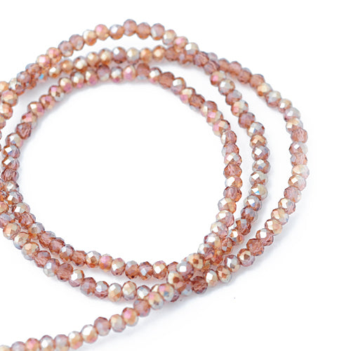 Briolette strand / copper rosé / Ø 2 mm