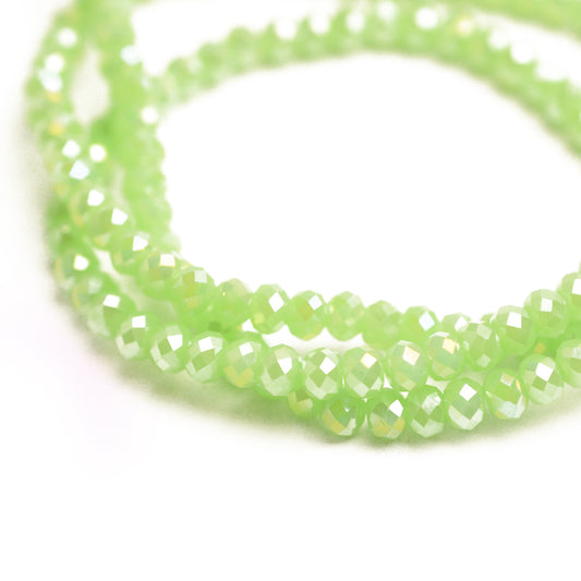 Briolette strand / green opal / Ø 4 mm