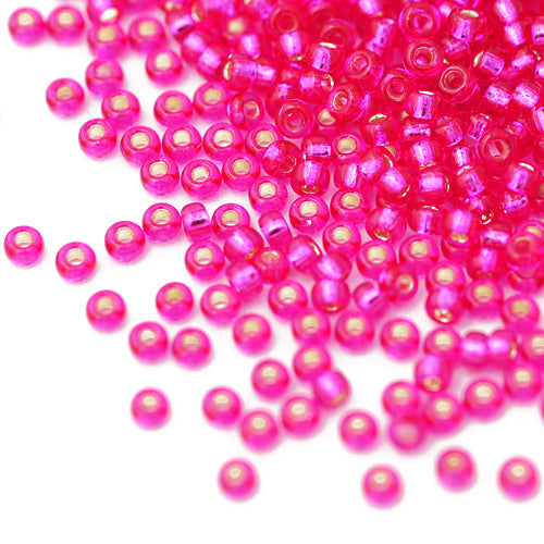 Miyuki Rocailles / rasberry silverlinde / 11gr. Ø 1,5mm 15/0
