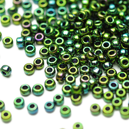 Miyuki Rocailles 11/0 metallic green / 15gr. Ø 2mm (0468)