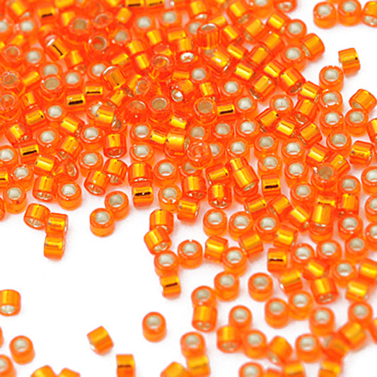 Delica orange lined 10 gr. Ø 1.6mm 11/0 (DB-0045)