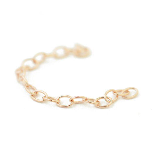 Extension chain / 925 silver rose gold plated / 50 mm