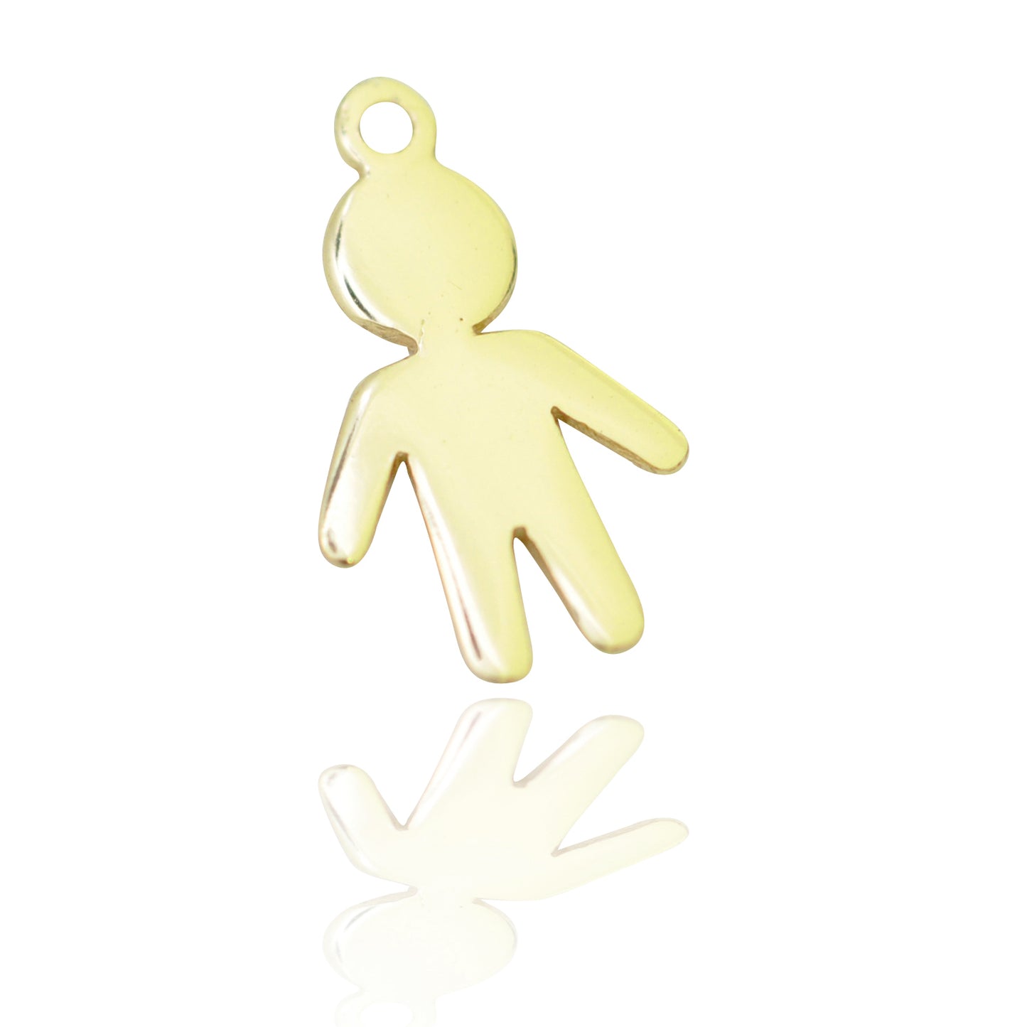 Pendant boy - boy / 925 silver 18k gold plated / 12 mm