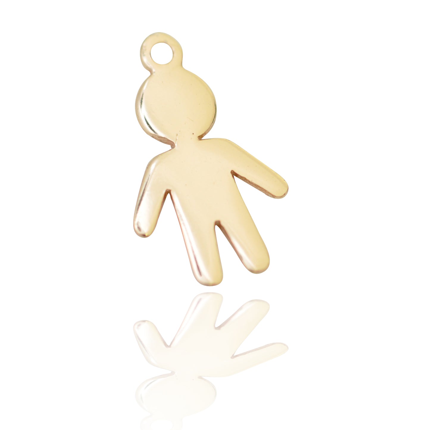 Pendant boy / 925 silver 18k rose gold plated / 12 mm