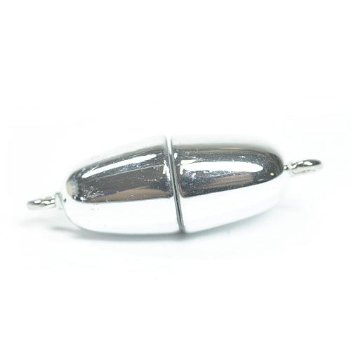 Power magnetic clasp oval / chrome / 21 mm