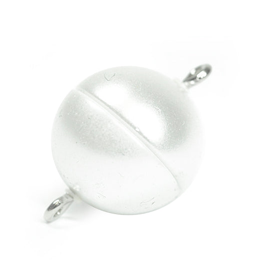 Power magnetic clasp / wax white / Ø 15 mm