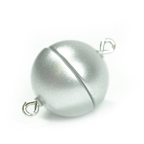 Power magnet clasp / matt silver / Ø 15 mm